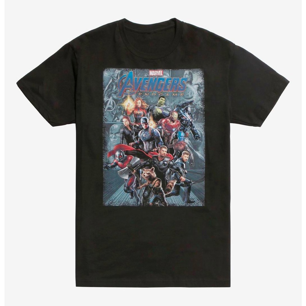 Men’s Marvel Avengers: Endgame Movie Poster Graphic T-Shirt + Free Small Gift!